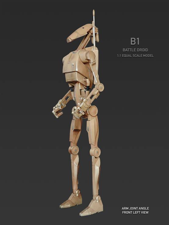 Star Wars Trade Alliance combat robot (B1) and flying vehicle (STAP)
