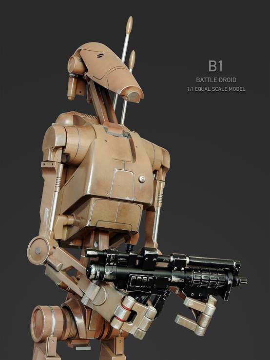 Star Wars Trade Alliance combat robot (B1) and flying vehicle (STAP)