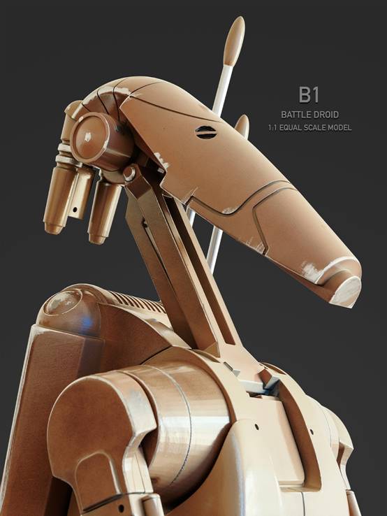 Star Wars Trade Alliance combat robot (B1) and flying vehicle (STAP)