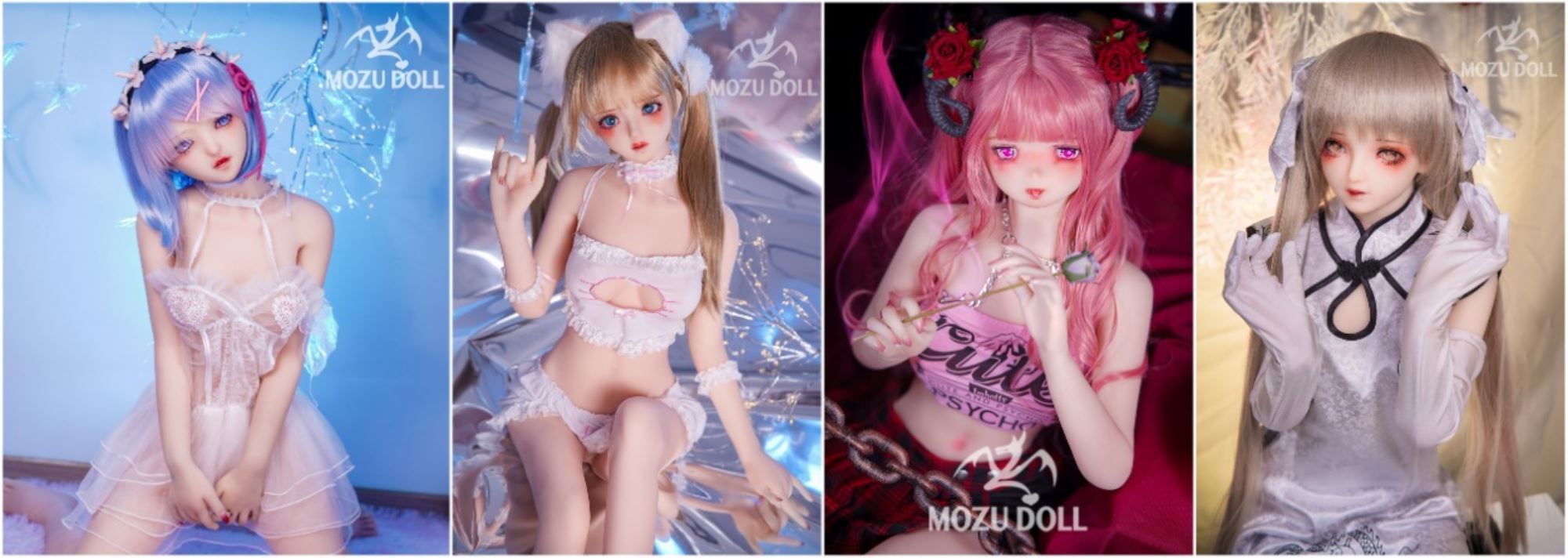 Mozu figures: Xiaomu, Lianlian, Xiaobai, Mengyue (Qingmei) 1/1 scale TPE doll