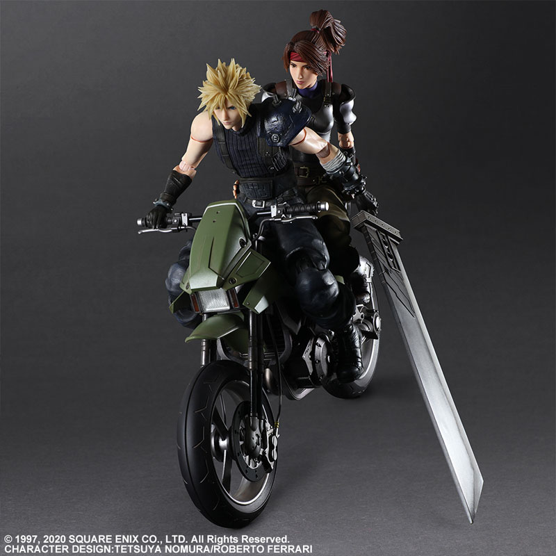Final Fantasy VII Remake PLAY ARTS Kai Jessie, Cloud & Bike SET