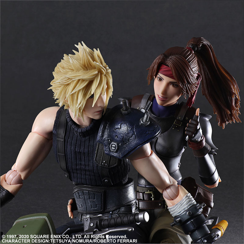 Final Fantasy VII Remake PLAY ARTS Kai Jessie, Cloud & Bike SET
