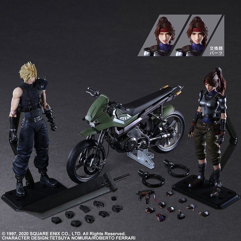Final Fantasy VII Remake PLAY ARTS Kai Jessie, Cloud & Bike SET