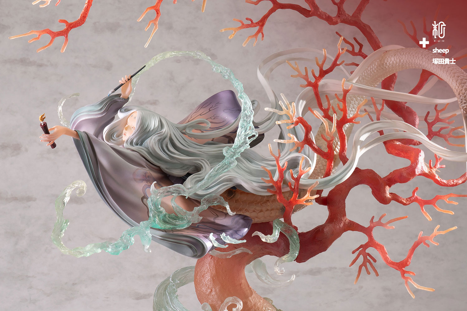 Red Candle and Mermaid (Red Coral)