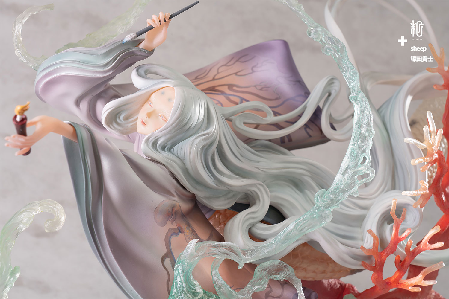 Red Candle and Mermaid (Red Coral)