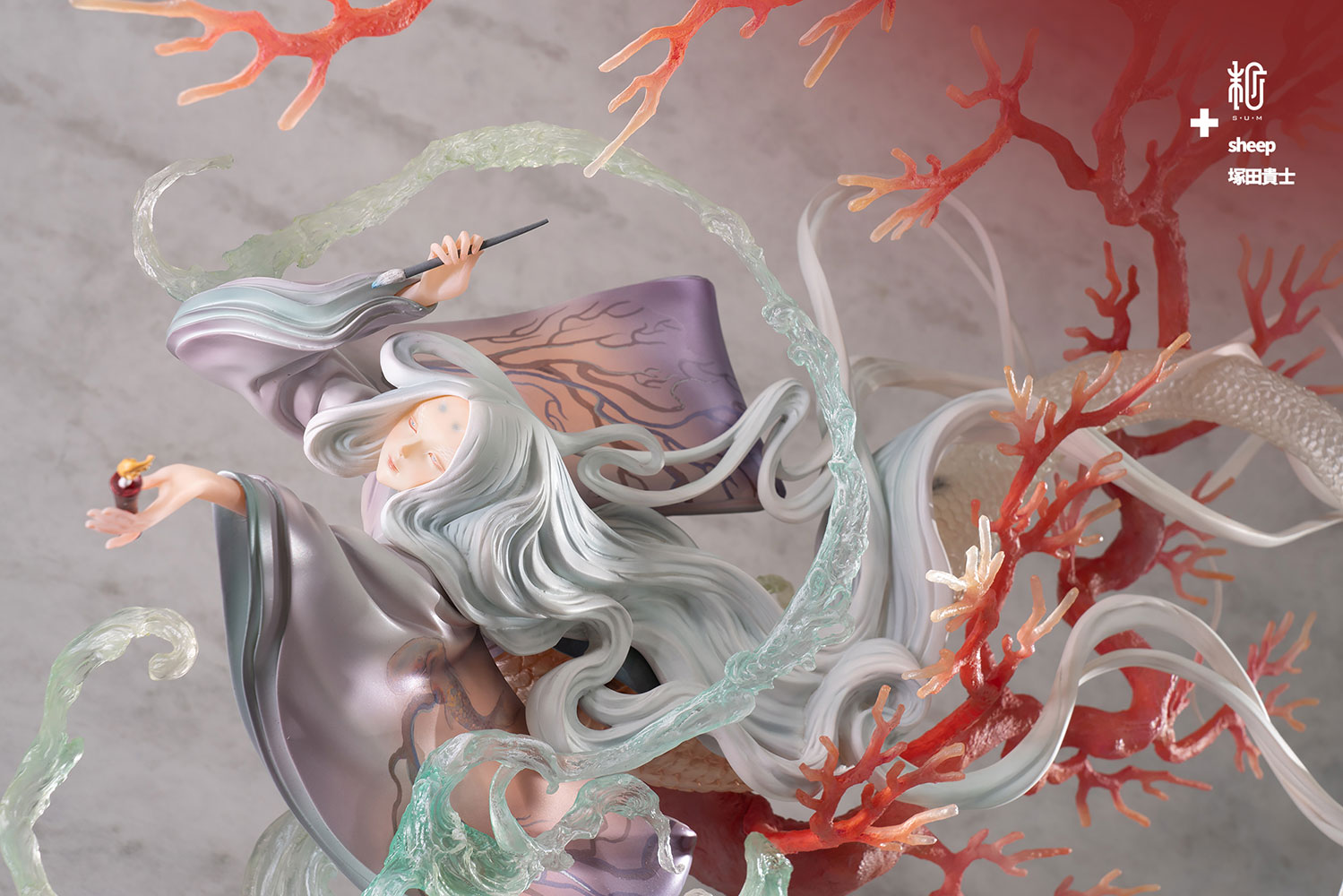 Red Candle and Mermaid (Red Coral)