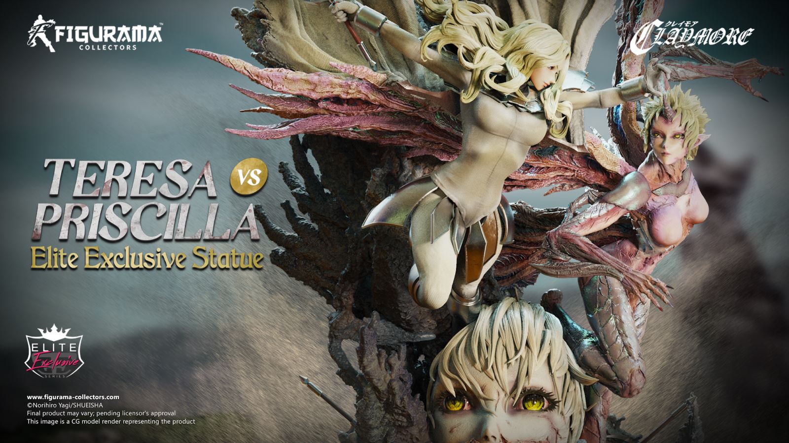 Claymore - Teresa vs. Priscilla Elite Exclusive Statue