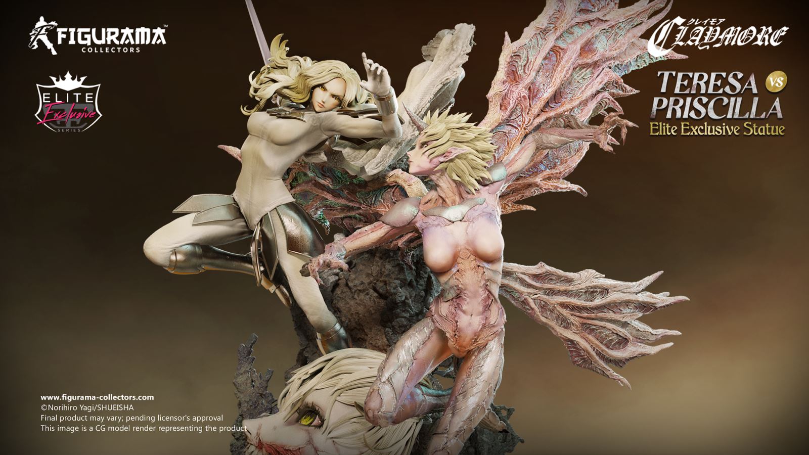 Claymore - Teresa vs. Priscilla Elite Exclusive Statue