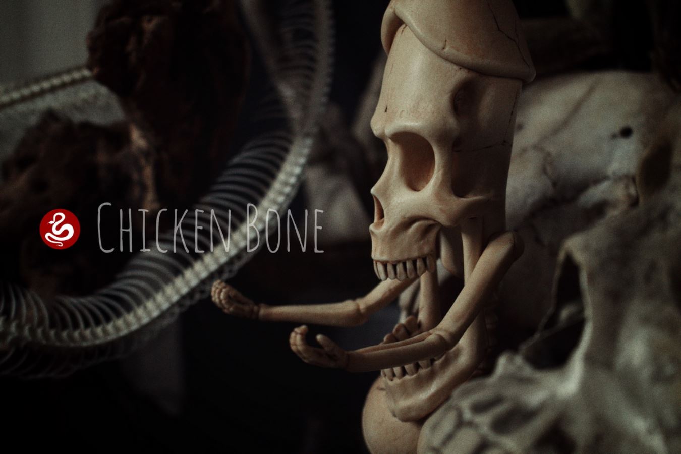 20cm Penis Skeleton State-Chicken Bone Statue
