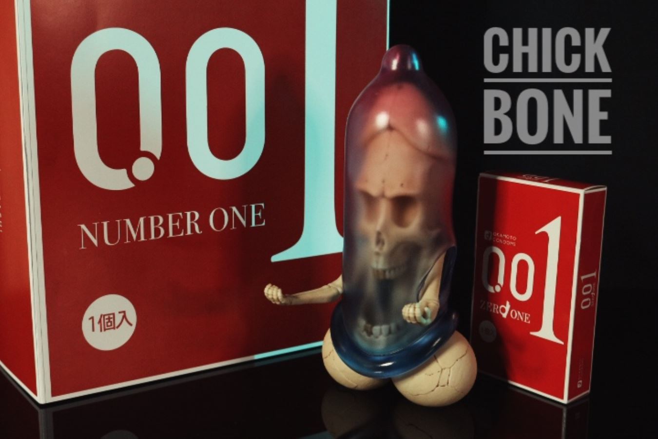 20cm Penis Skeleton State-Chicken Bone Statue