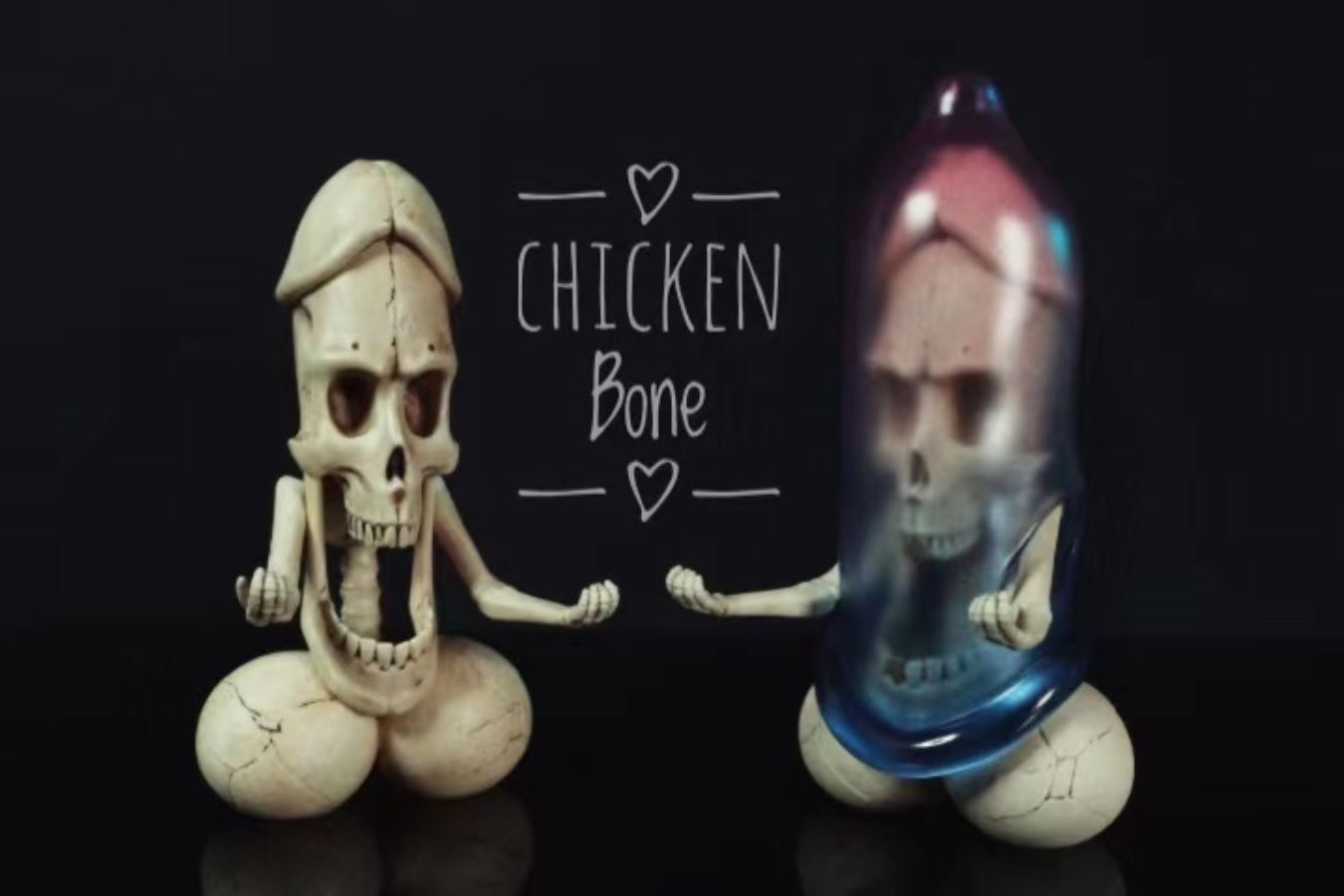 20cm Penis Skeleton State-Chicken Bone Statue