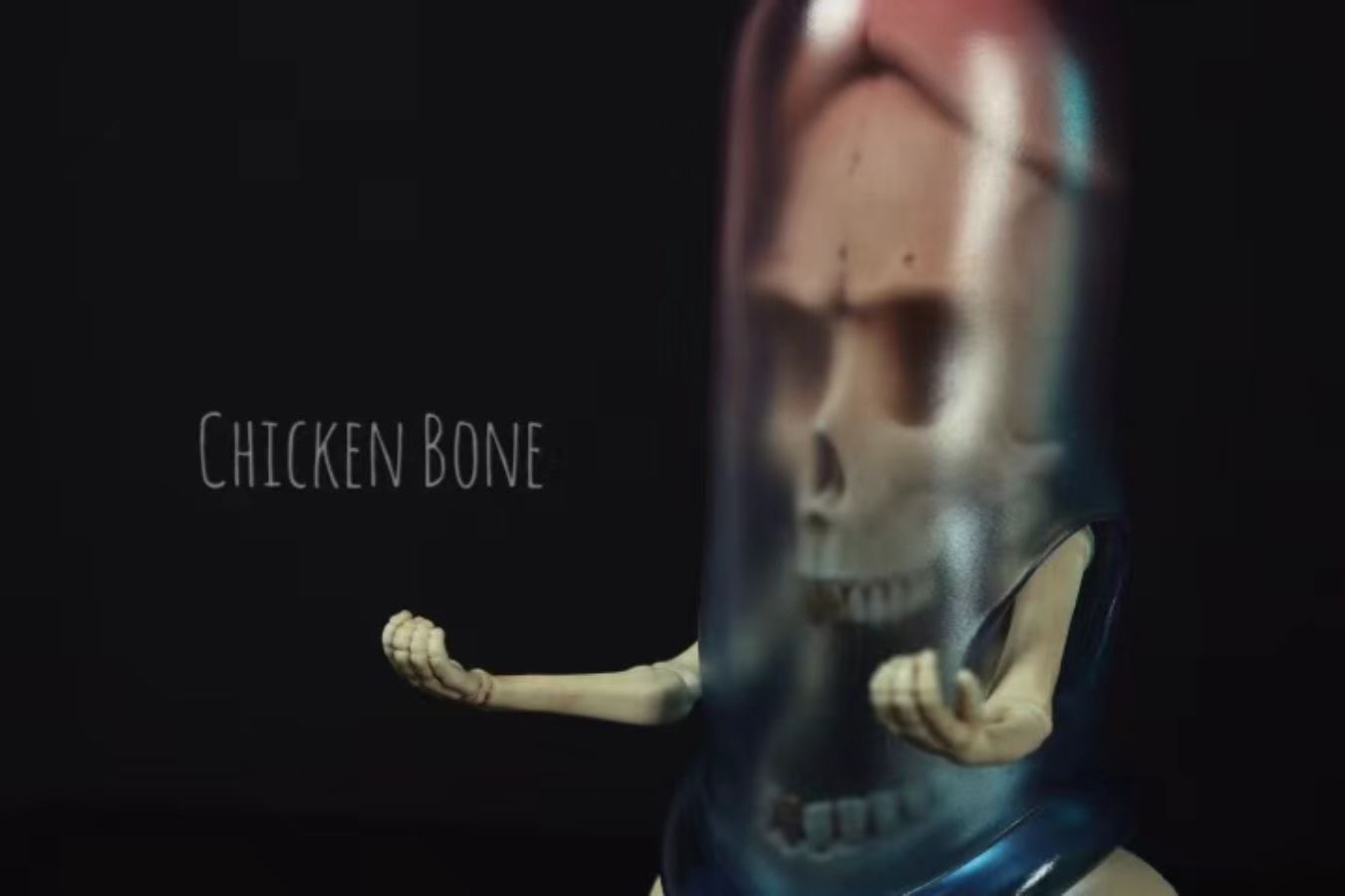 20cm Penis Skeleton State-Chicken Bone Statue