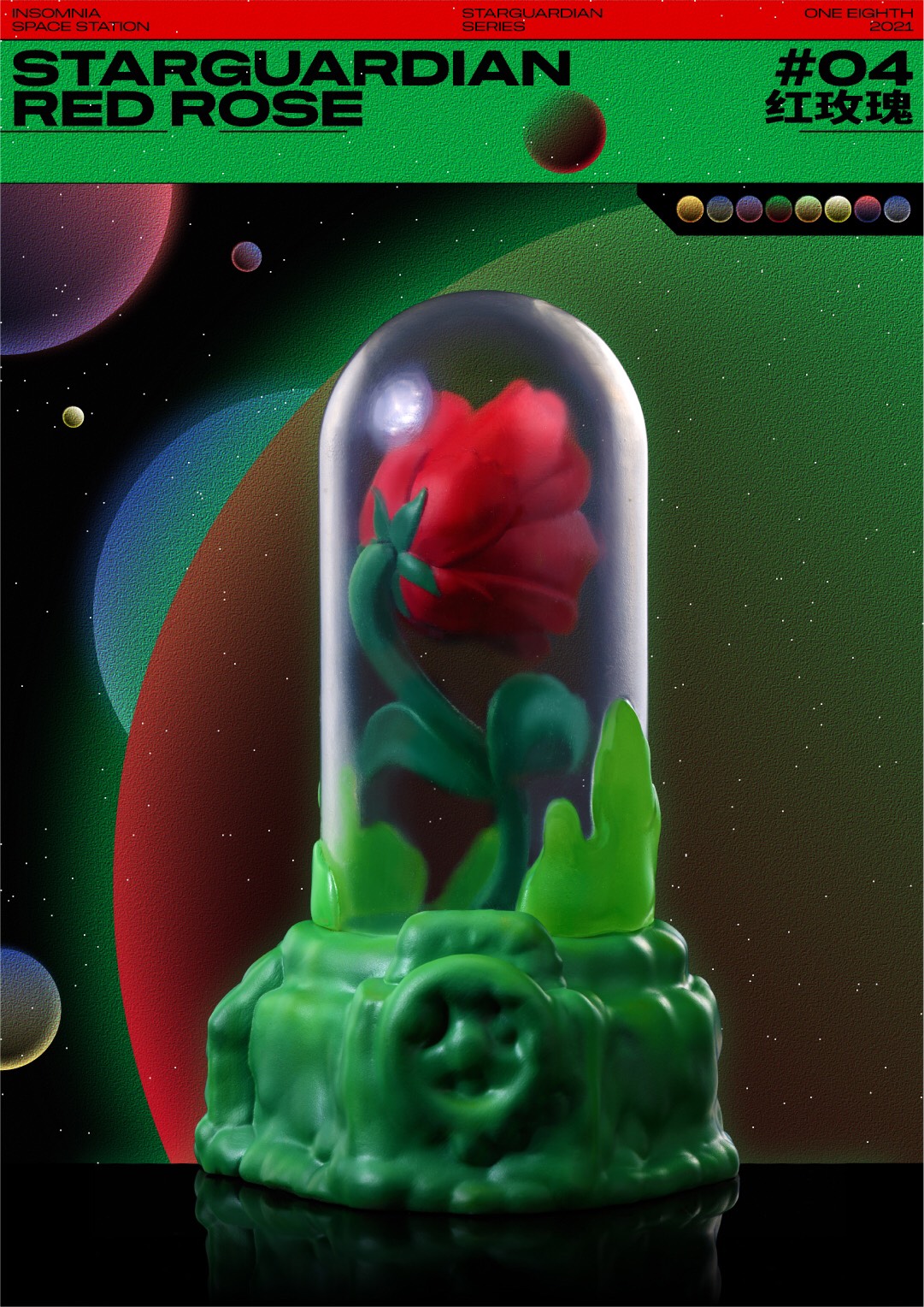 Space Station Red Rose