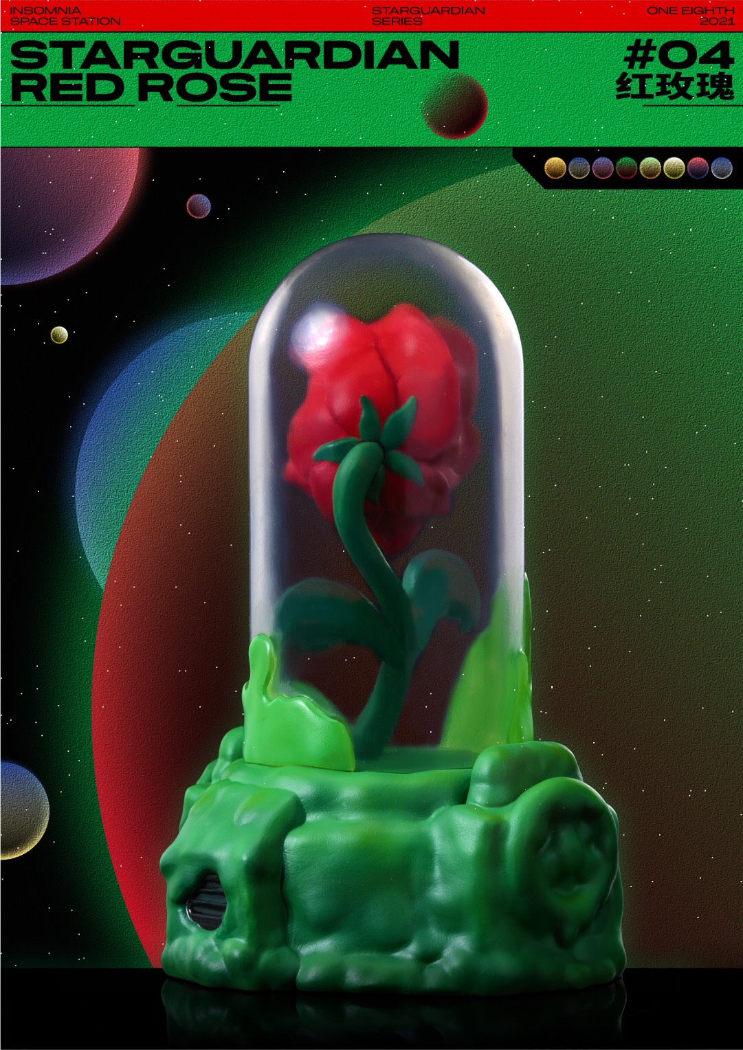 Space Station Red Rose