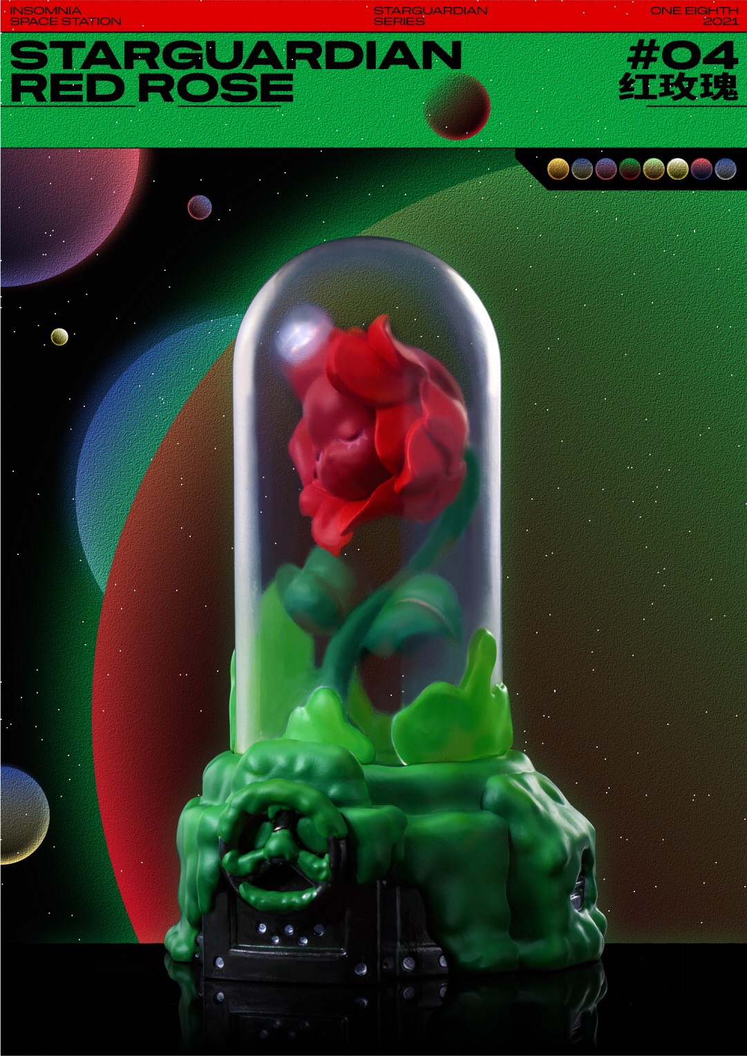 Space Station Red Rose