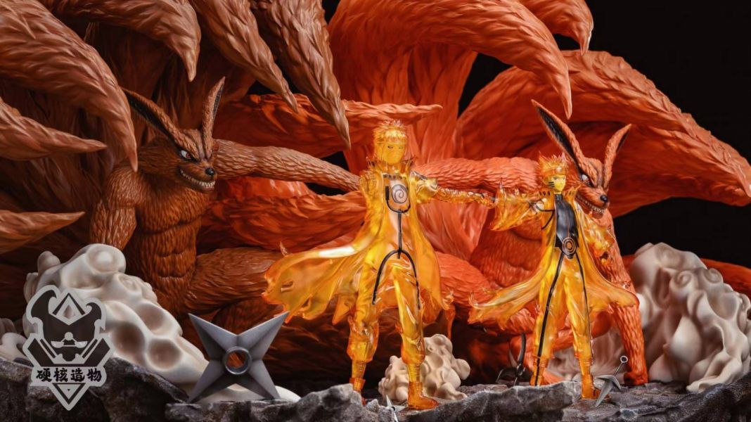 Naruto scene of father and son against Ken Naruto water gate