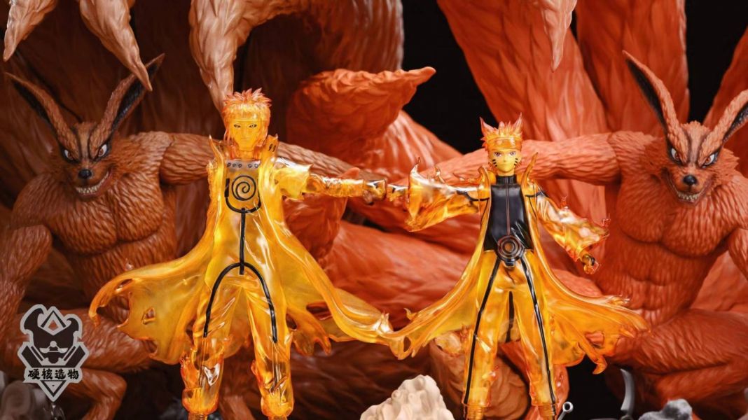 Naruto scene of father and son against Ken Naruto water gate