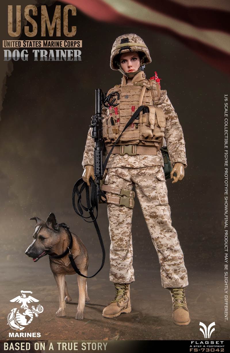 US Marine Corps female dog trainer 1/6