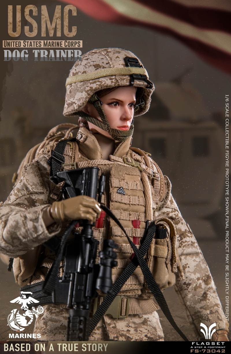 US Marine Corps female dog trainer 1/6