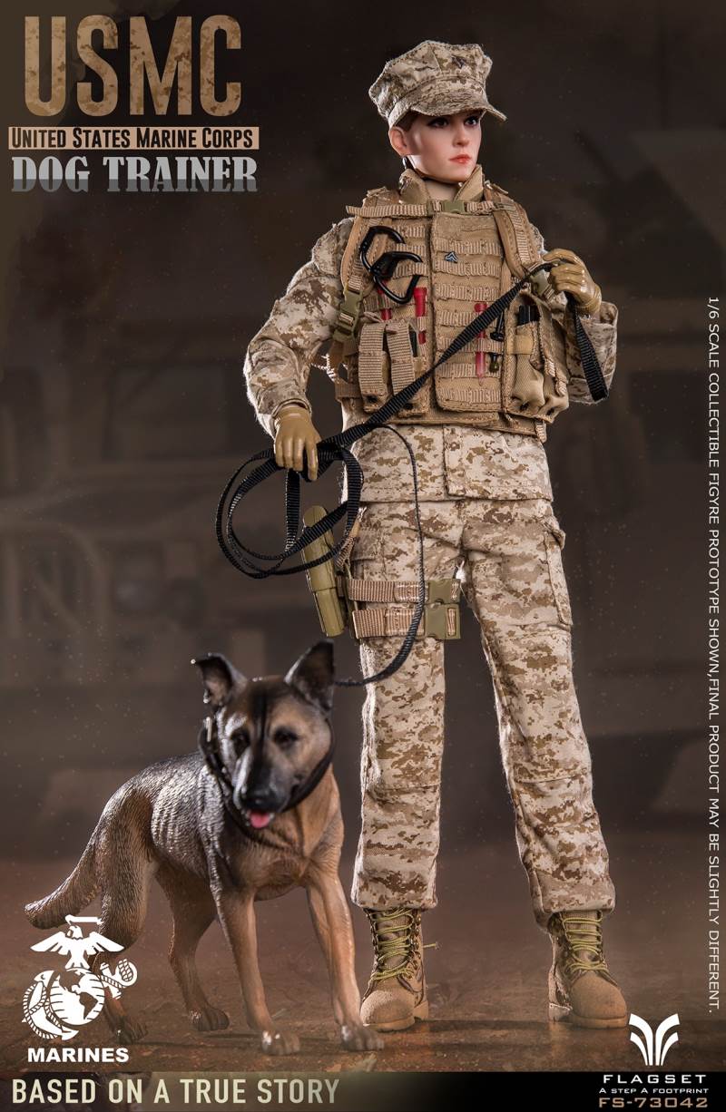 US Marine Corps female dog trainer 1/6