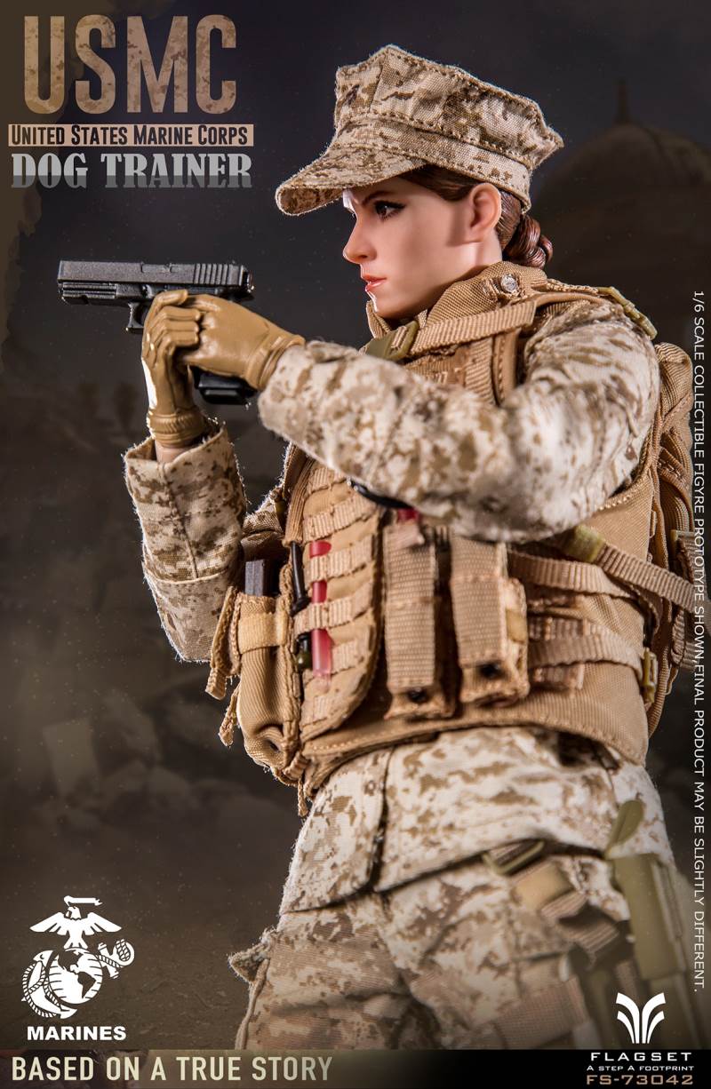 US Marine Corps female dog trainer 1/6