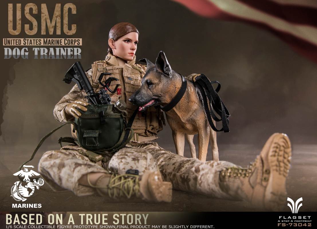 US Marine Corps female dog trainer 1/6