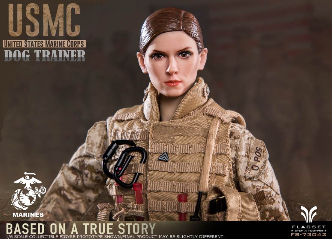 US Marine Corps female dog trainer 1/6