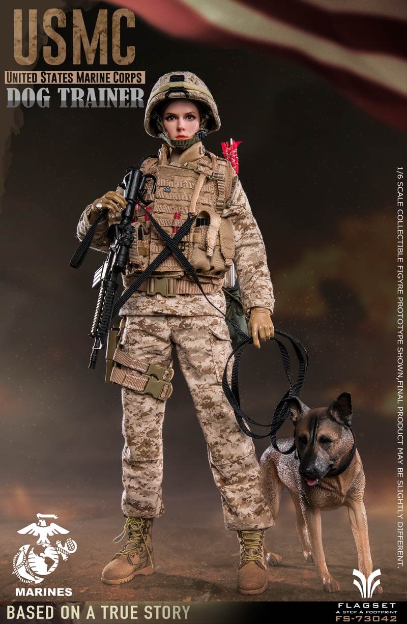 US Marine Corps female dog trainer 1/6