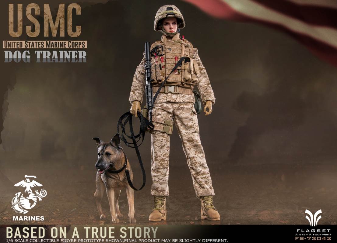 US Marine Corps female dog trainer 1/6