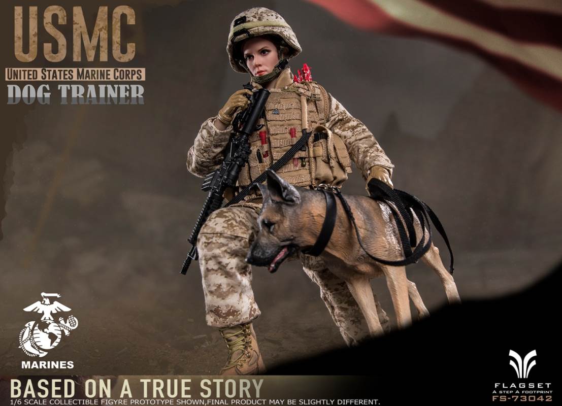 US Marine Corps female dog trainer 1/6