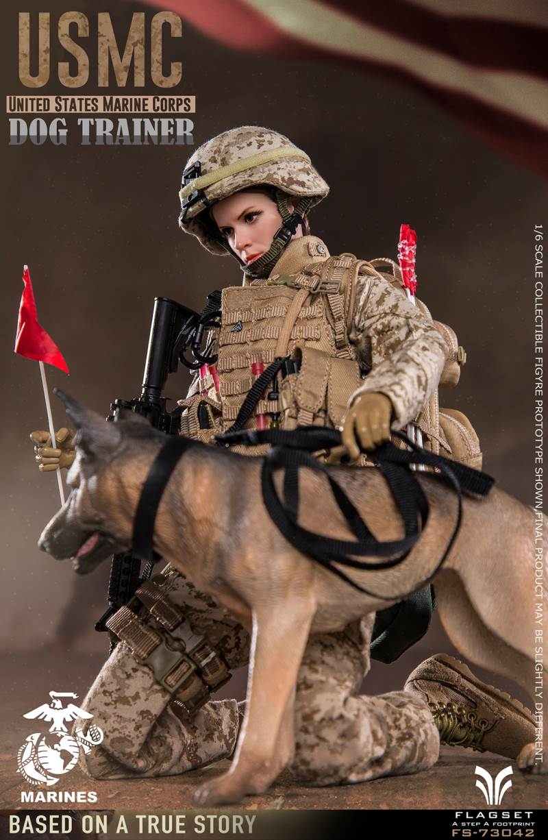 US Marine Corps female dog trainer 1/6