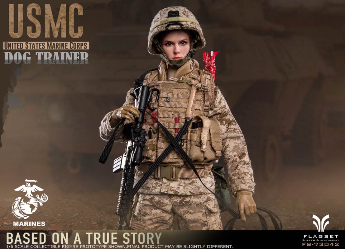 US Marine Corps female dog trainer 1/6