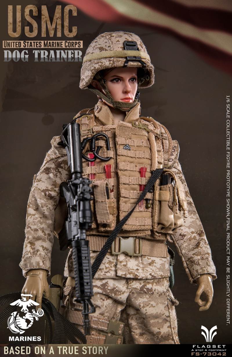 US Marine Corps female dog trainer 1/6
