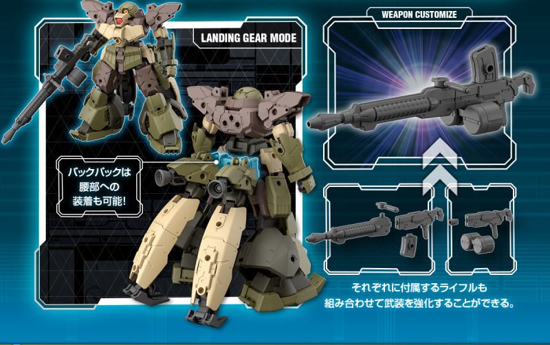30MM 1/144  Level Nova [bEXM-28 Green] & Gard Nova [bEXM-29 Brown]