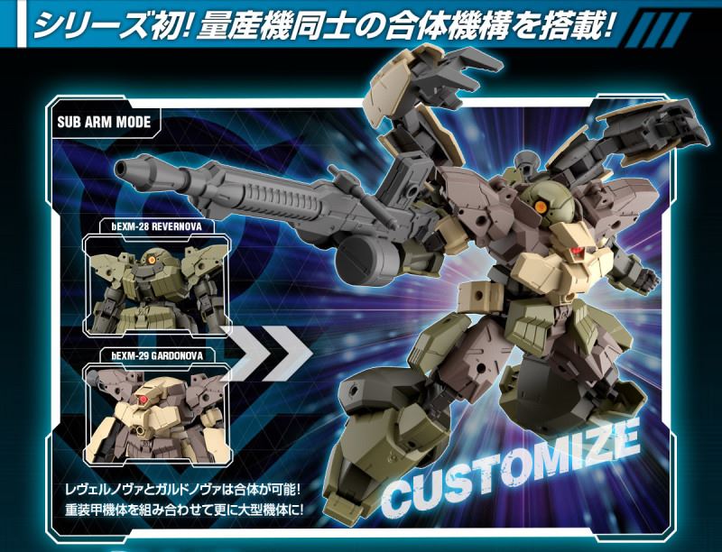30MM 1/144  Level Nova [bEXM-28 Green] & Gard Nova [bEXM-29 Brown]