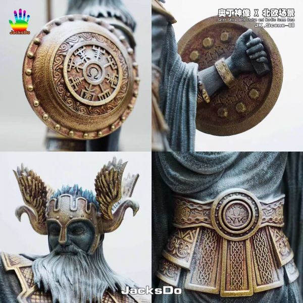 Odin statue and Nordic scene platform - Saint Seiya