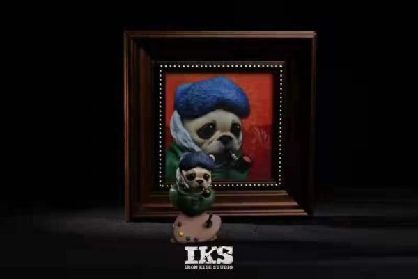 Famous Painting Cos Series Pug Self-portrait