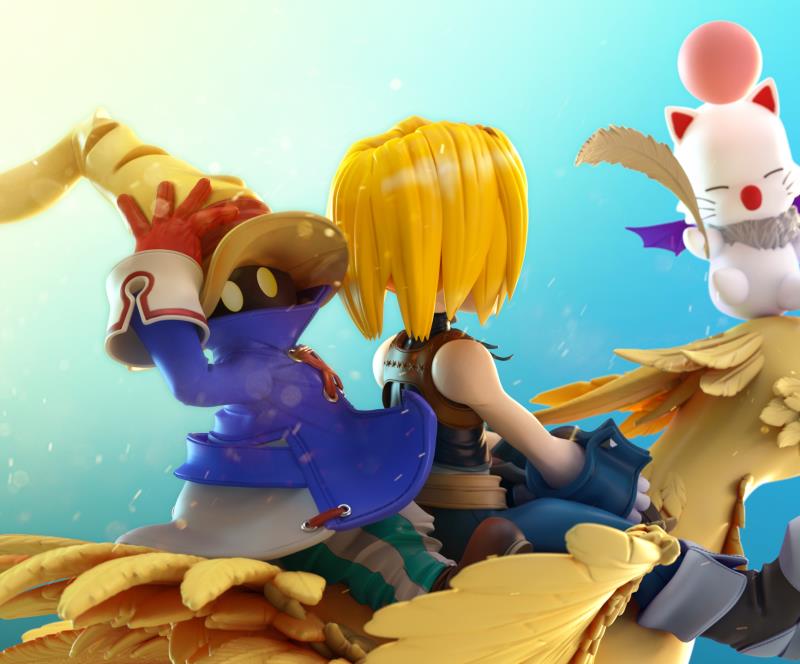 Final Fantasy IX Chocobo team 1 : Zidane & ViVi 