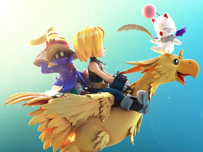 Final Fantasy IX Chocobo team 1 : Zidane & ViVi 