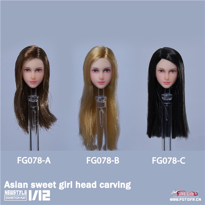 European And Asian Beauty Head Sculpture 1/12