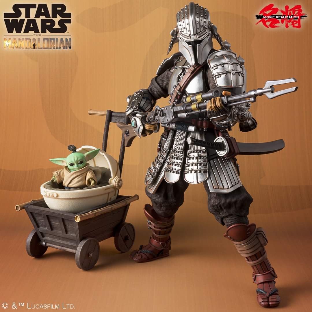 The Mandalorian - Star Wars Meisho Movie Realization Ronin Mandalorian in Beskar Armor with Grogu