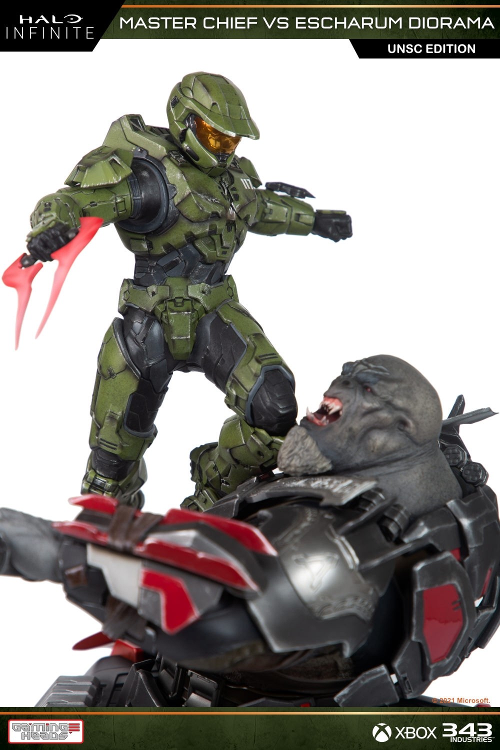 Halo: Infinite Master Chief vs. Escharum diorama