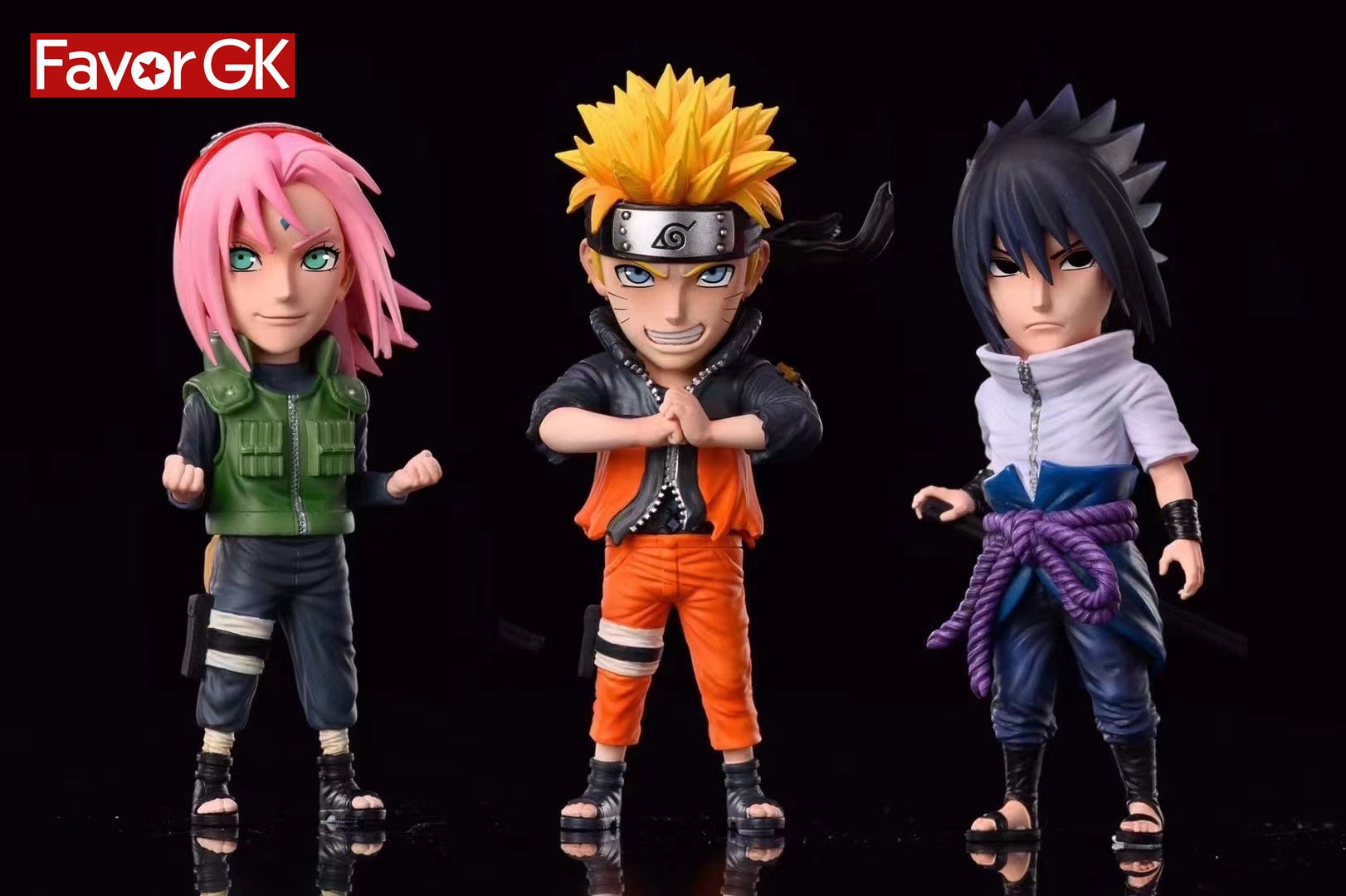 Uzumaki Naruto, Uchiha Sasuke & Haruno Sakura - Naruto Resin Statue
