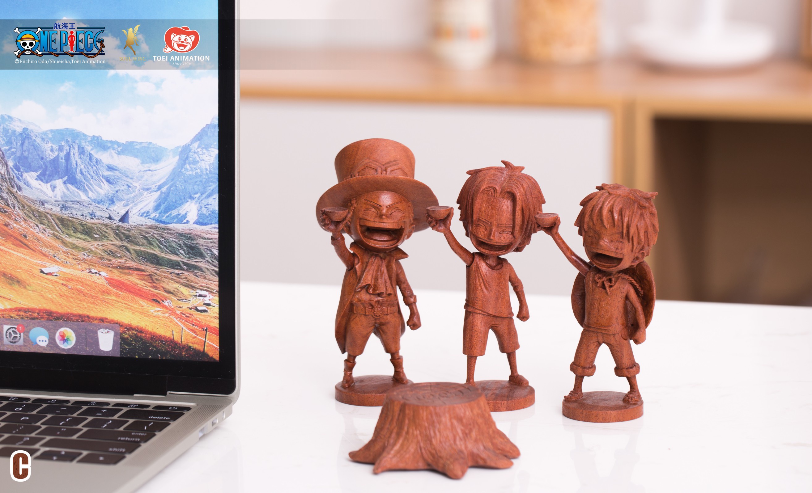 Ace / Sabo / Luffy Woodcarving - One Piece