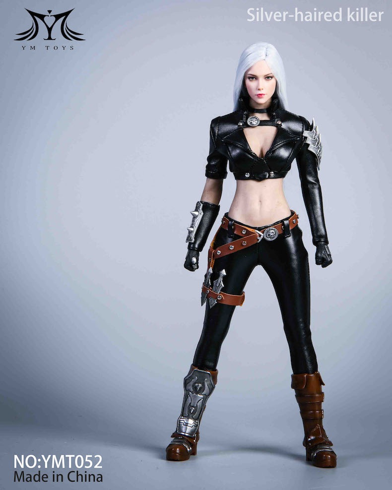 White Haired Assassin Costume Set 1/6 (YMT052)