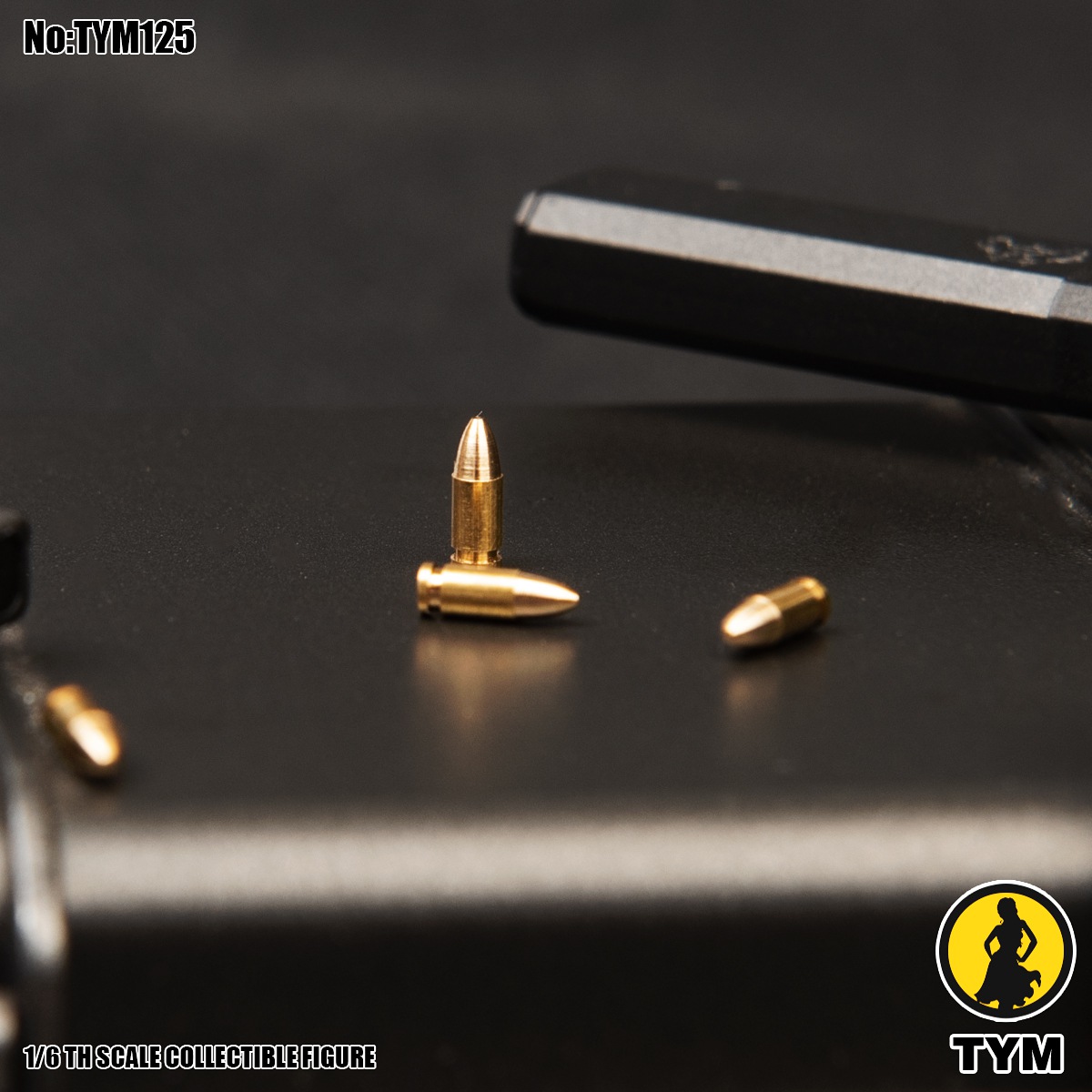 Sniper rifle bullet and pistol bullet pack soldier weapon scene 1/6