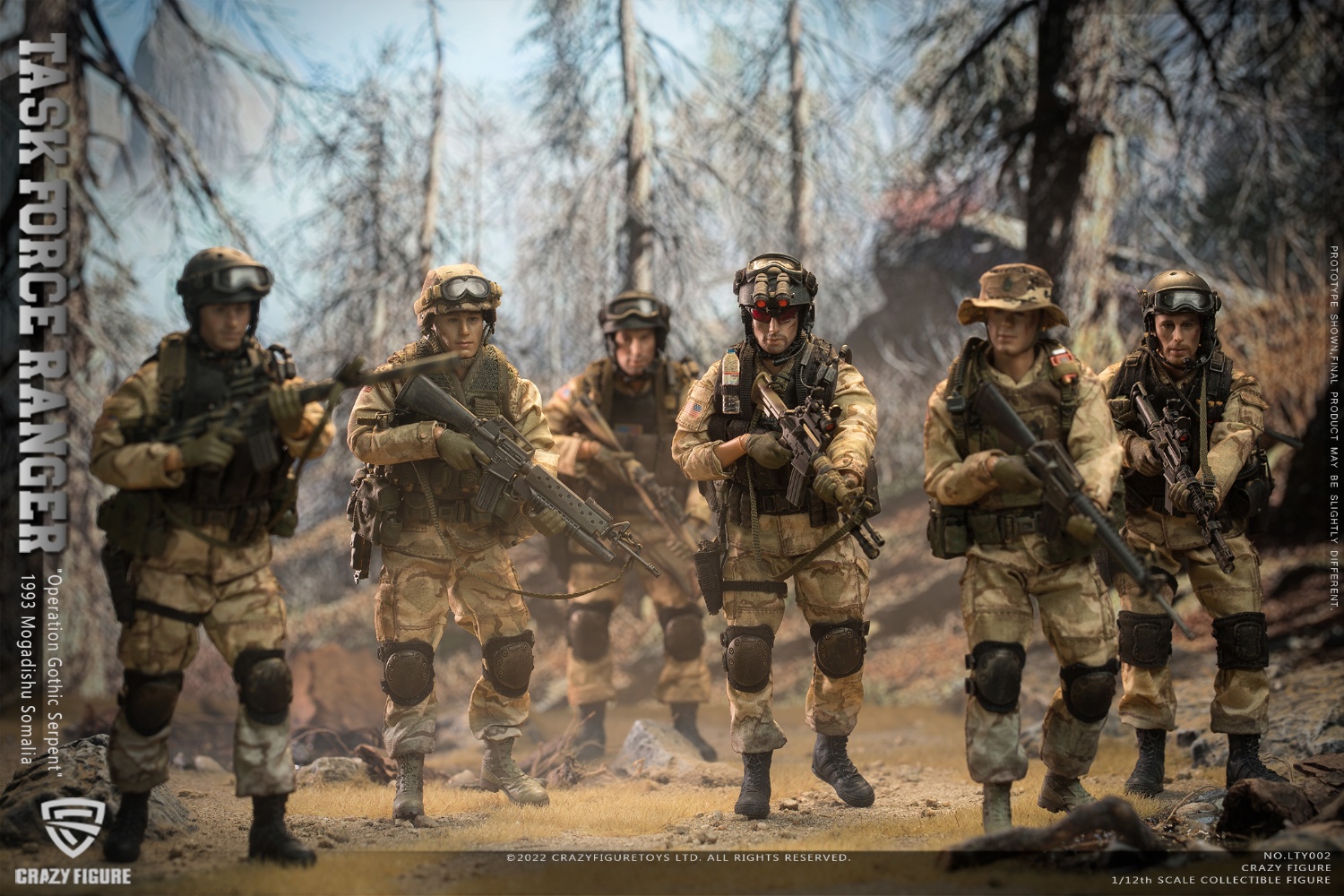 US Army Ranger, Delta Battle Damaged Old Suit (6-person team) 1/12
