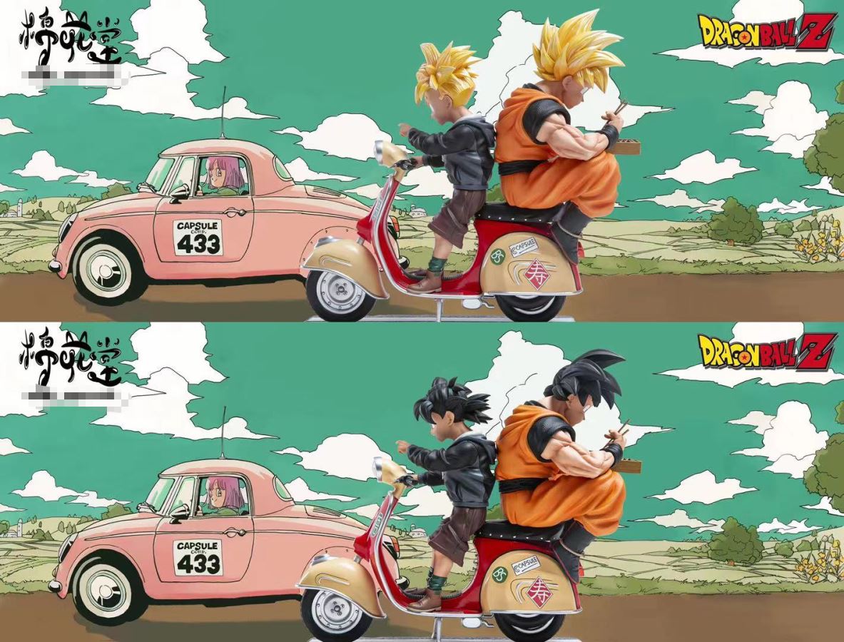 Goku & Gohan on Scooter – Dragon Ball