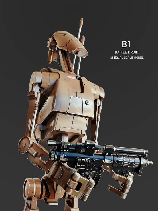Star Wars Trade Alliance combat robot (B1) and flying vehicle (STAP)