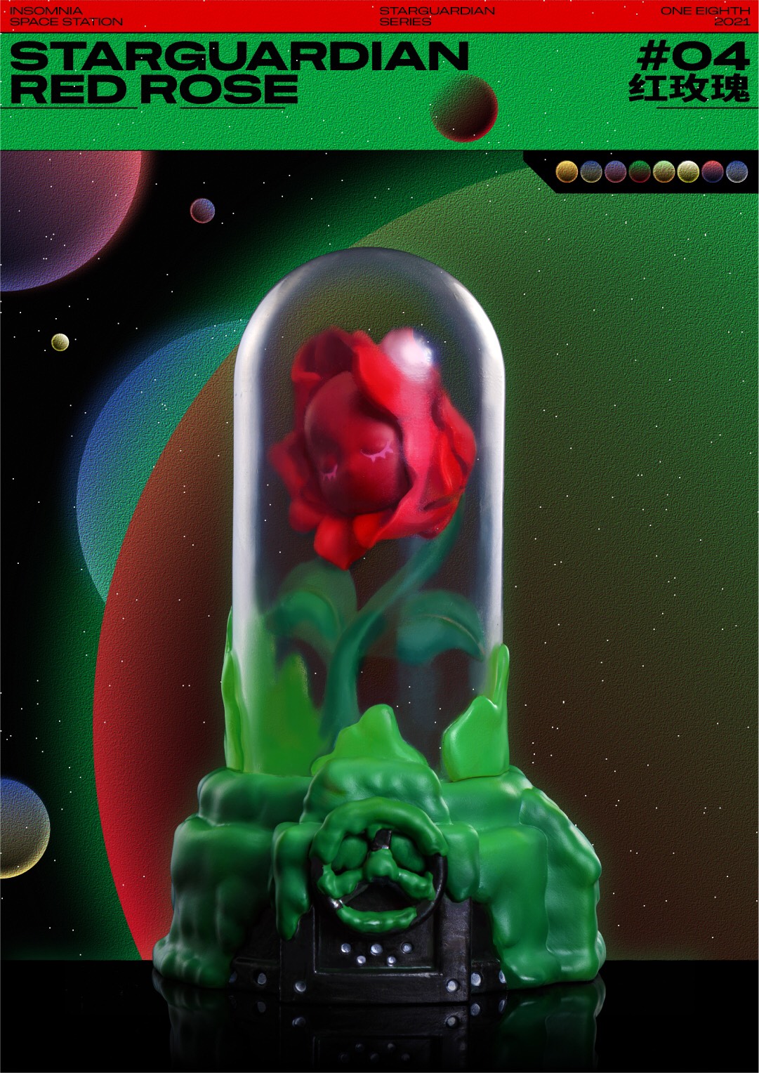 Space Station Red Rose